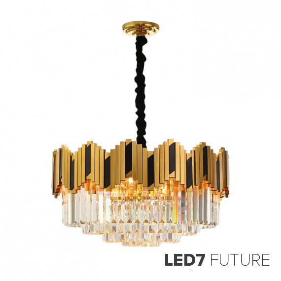 Ritz - ZigZag Gold Odeon Chandelier